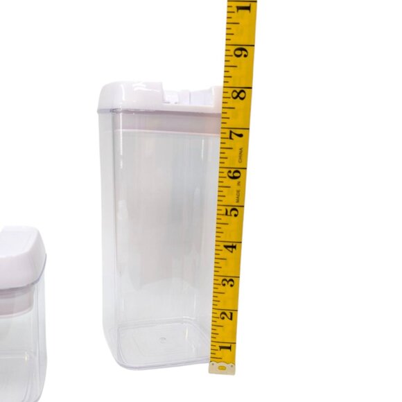 Airtight Food Storage Containers Set of 7 Clear White BPA Free Plastic Storage - Picture 5 of 12